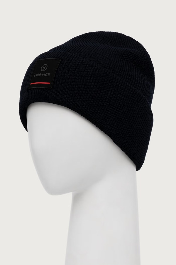 Шапка beanie мужская из добавлением шерсти BOGNER Fire+Ice TAREK цвет темно-синий