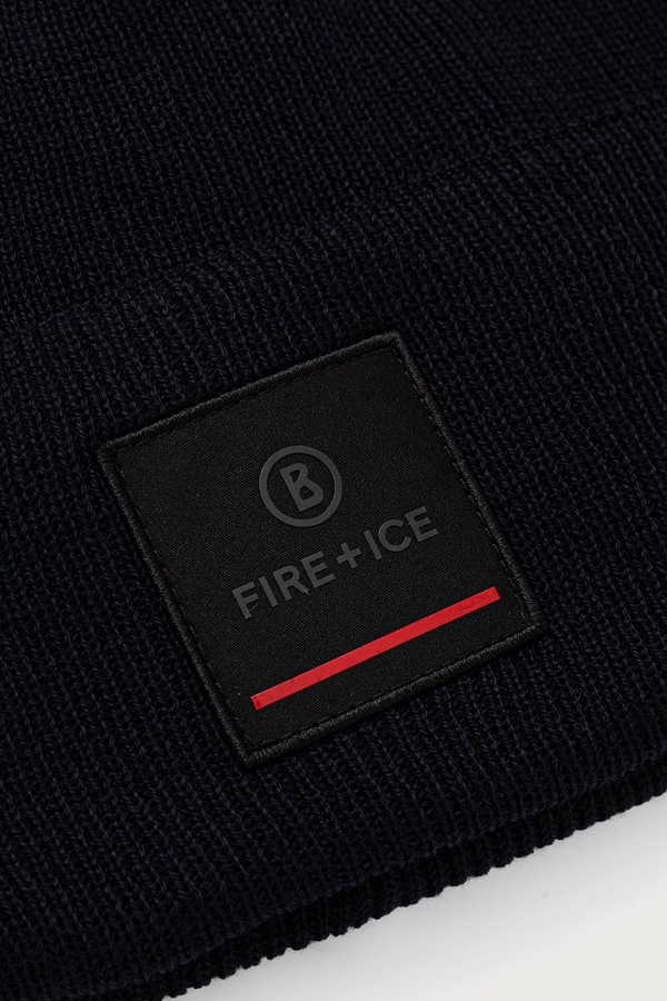 Шапка beanie мужская из добавлением шерсти BOGNER Fire+Ice TAREK цвет темно-синий фото 2