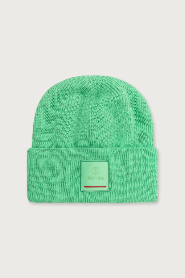 Шапка beanie мужская из добавлением шерсти BOGNER Fire+Ice TAREK цвет зеленый