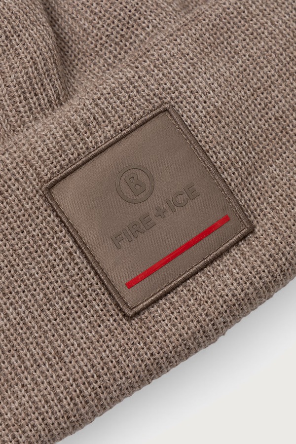 Шапка beanie чоловіча з додаванням вовни BOGNER Fire+Ice TAREK колір бежевий фото 2