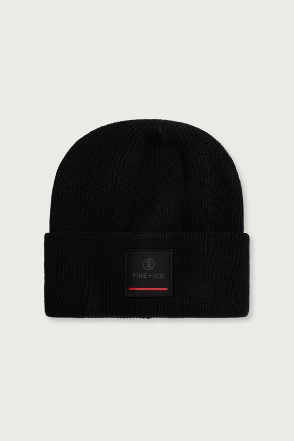 Шапка beanie мужская из добавлением шерсти BOGNER Fire+Ice TAREK цвет черный