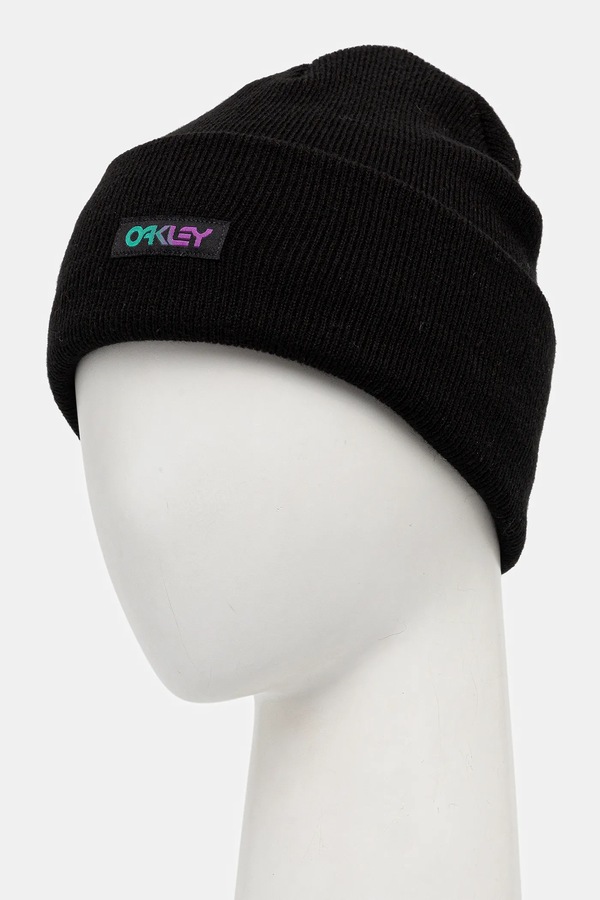 Шапка Oakley колір чорний фото 3