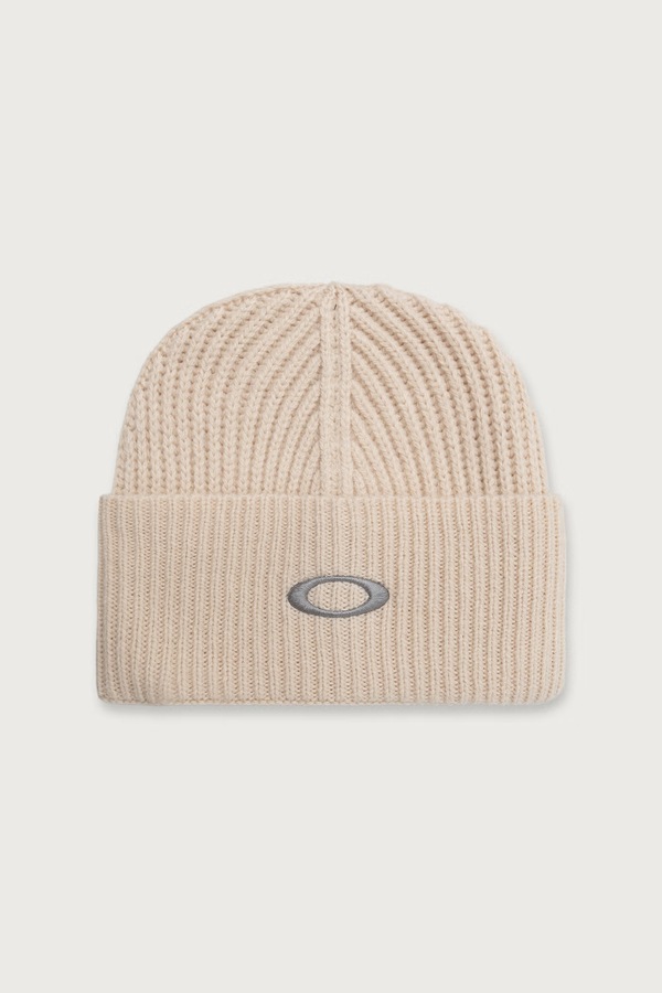 Шапка beanie чоловіча з додаванням вовни Oakley ELLIPSE колір бежевий