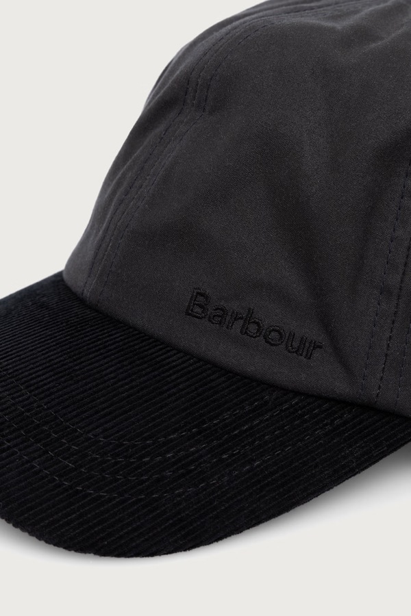 Кепка чоловіча бавовняна Barbour колір темно-синій фото 2