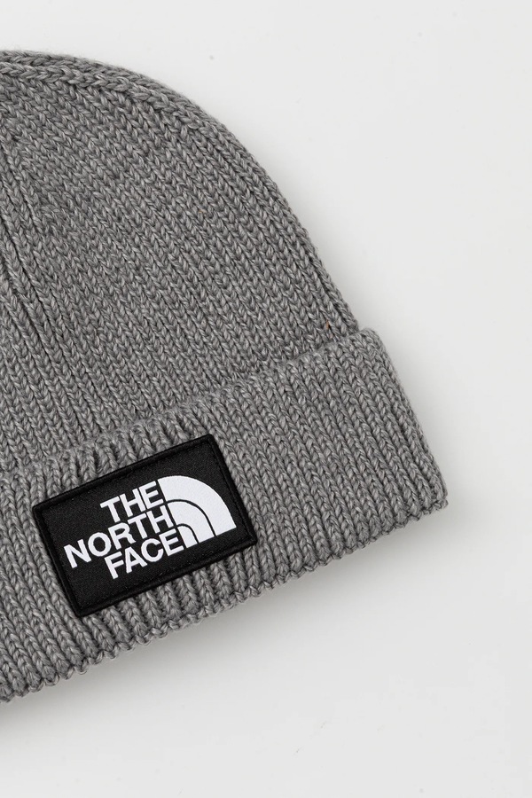 Шапка The North Face TNF Logo Box колір сірий фото 3