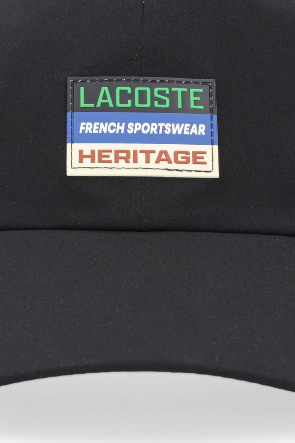 Кепка Lacoste колір чорний фото 2