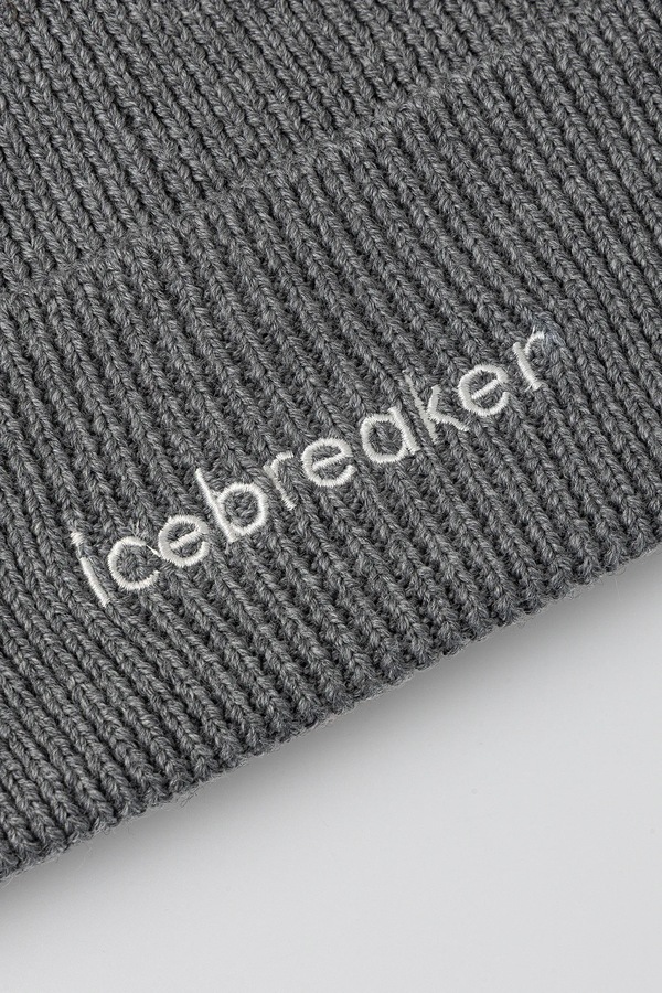 Вовняна шапка Icebreaker Merino All Day колір сірий фото 2