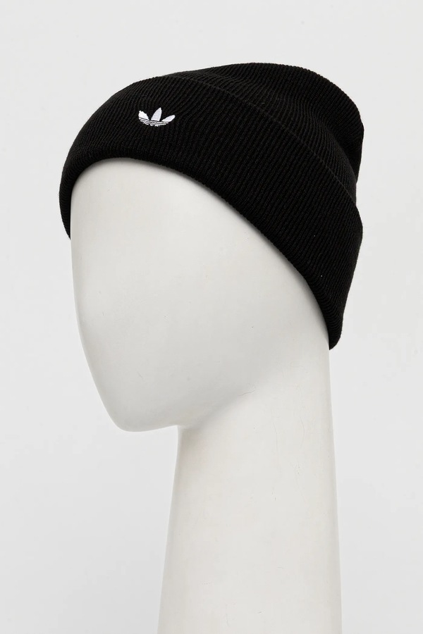 Шапка adidas Originals Adicolor Cuff колір чорний