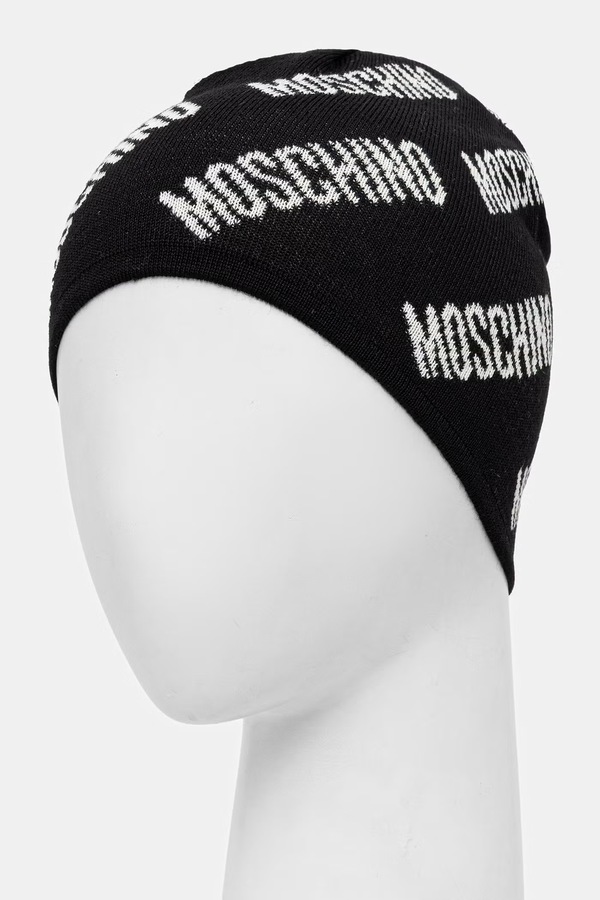 Шапка з додаванням вовни Moschino колір чорний фото 2