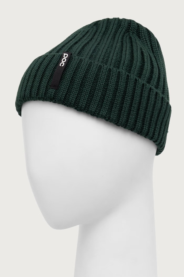 Шапка beanie з вовною POC колір зелений фото 2
