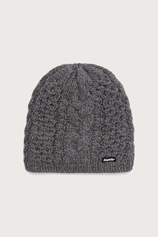 Шапка beanie з вовною Eisbar Afra MÜ колір сірий