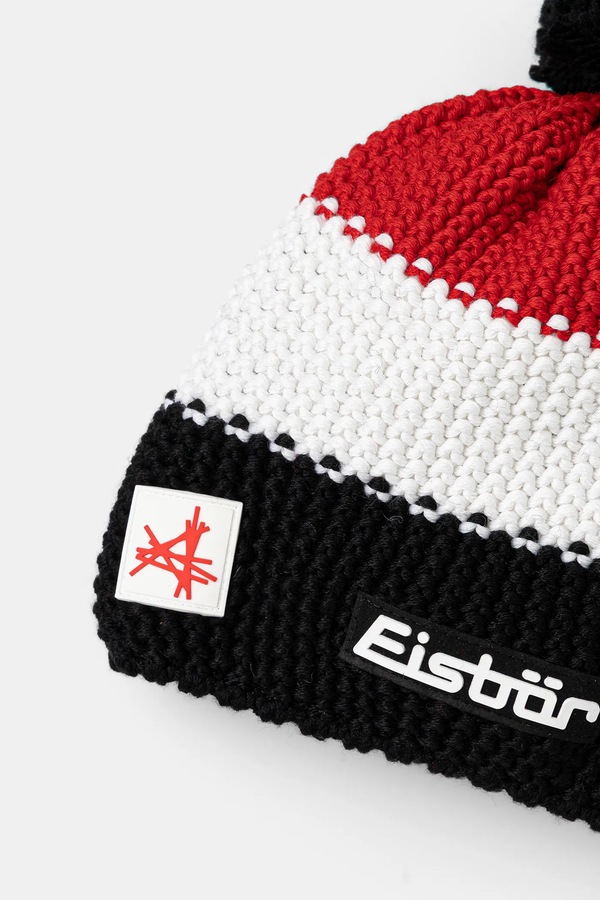 Шапка з домішкою вовни Eisbar Star Pompon MÜ SA колір червоний фото 2