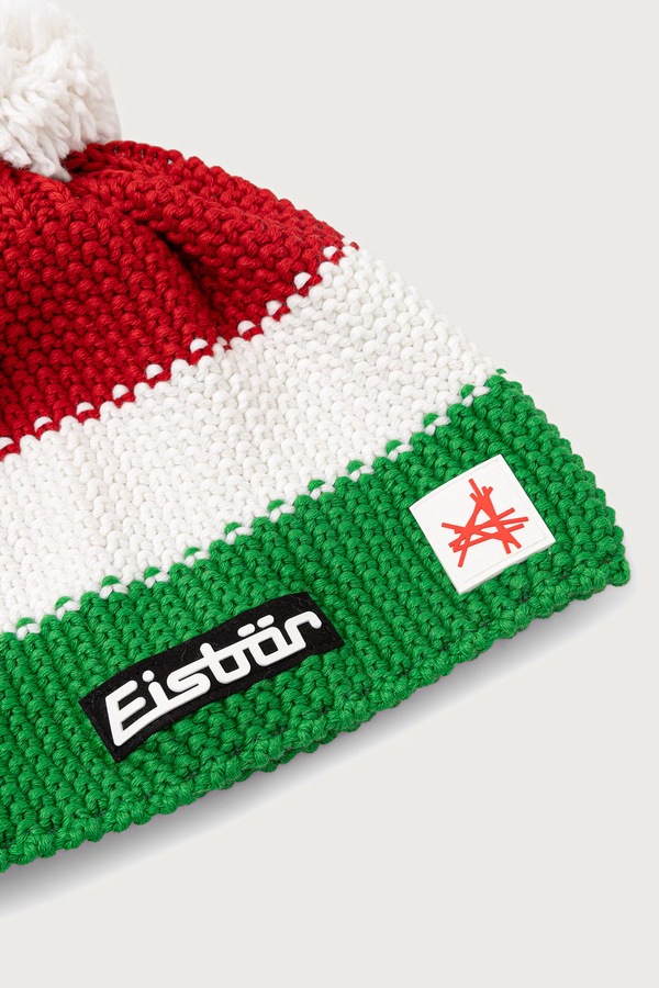 Шапка з помпоном із мериносовою вовною Eisbar Star Pompon MÜ SA колір зелений фото 2