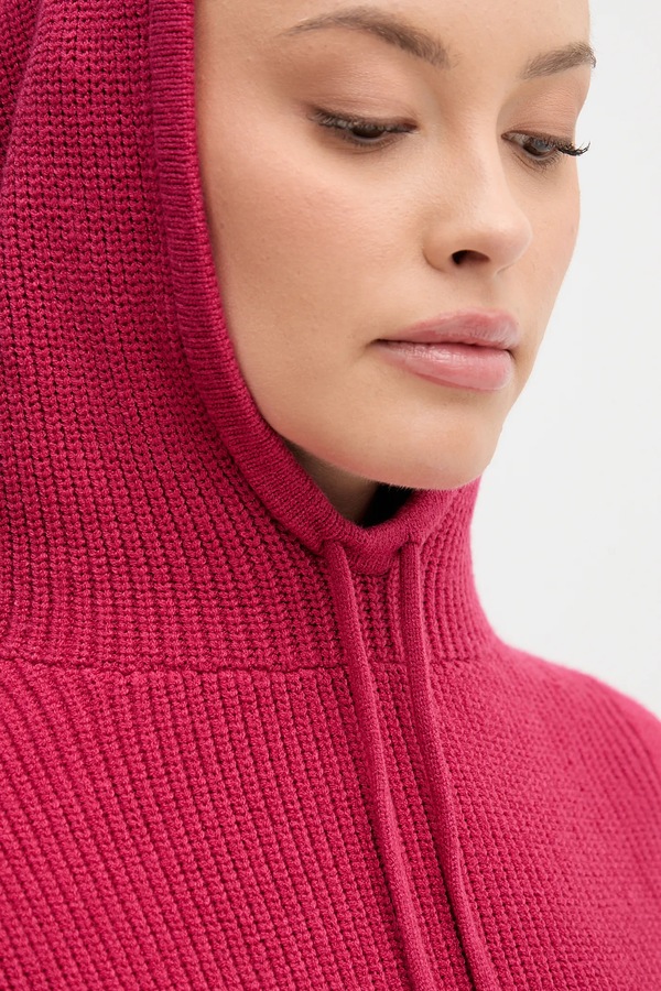 Капюшон United Colors of Benetton колір рожевий