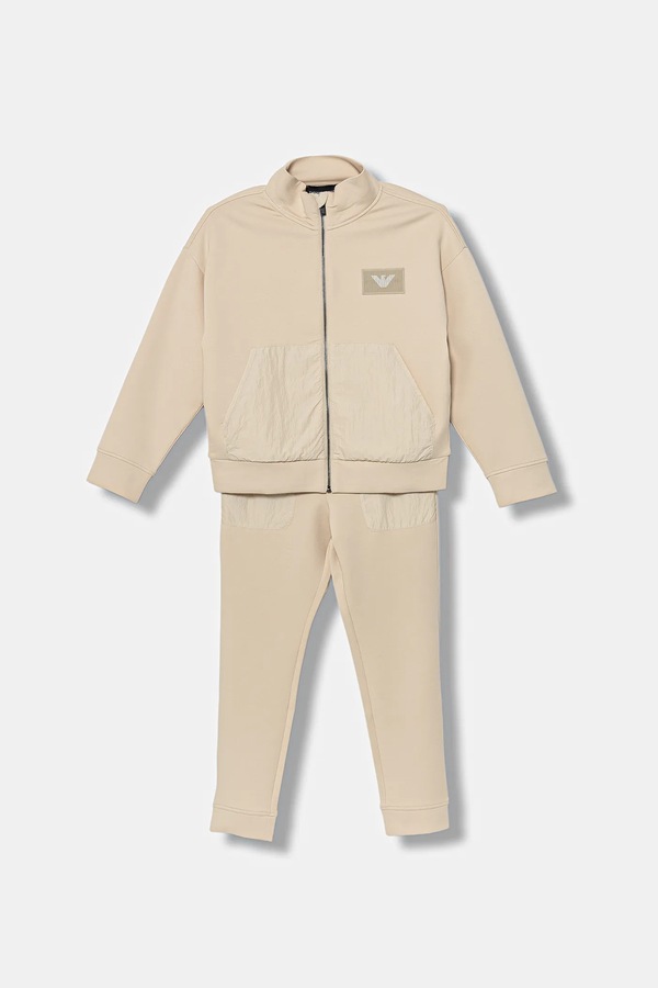 Дитячий спортивний костюм Emporio Armani колір бежевий
