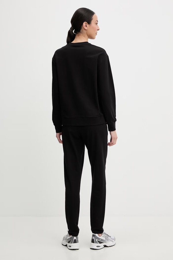Трикотажный комплект женский хлопковый с эластаном EA7 Emporio Armani цвет черный фото 2