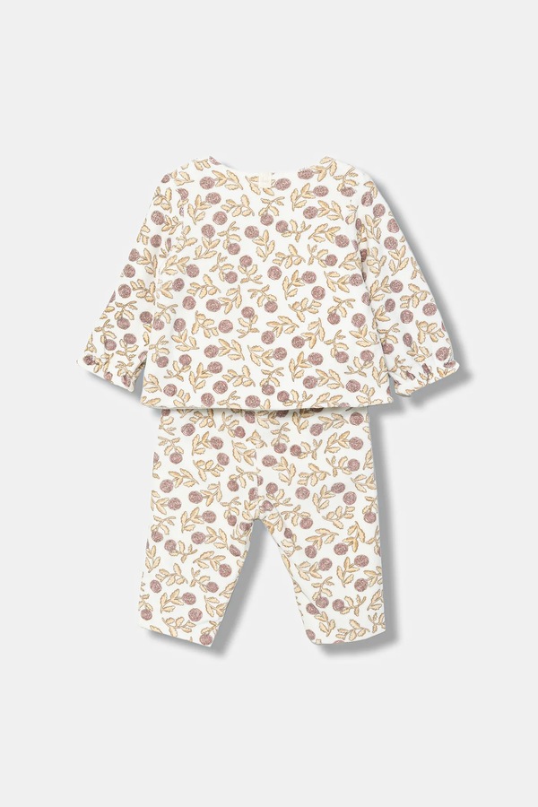 Комплект для немовлят з бавовною United Colors of Benetton 2-pack колір бежевий