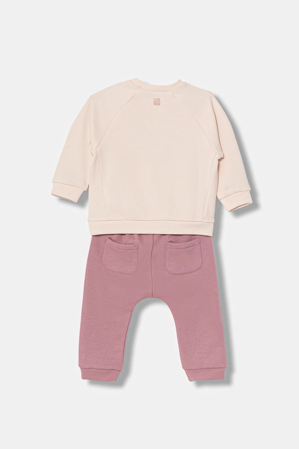 Cпортивний костюм для немовлят United Colors of Benetton колір рожевий