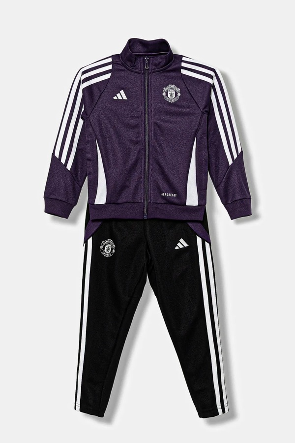 Дитячий спортивний костюм adidas Performance Manchester United колір фіолетовий