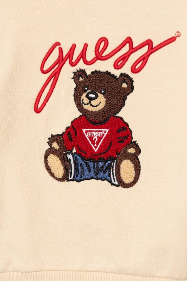 Дитячий бавовняний костюм Guess колір бежевий фото 4
