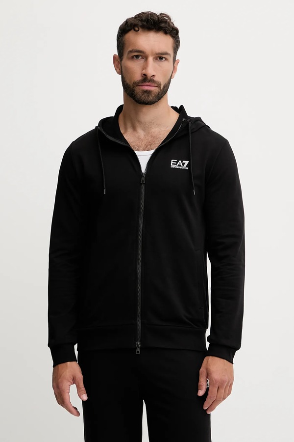 Бавовняний спортивний костюм EA7 Emporio Armani колір чорний фото 2