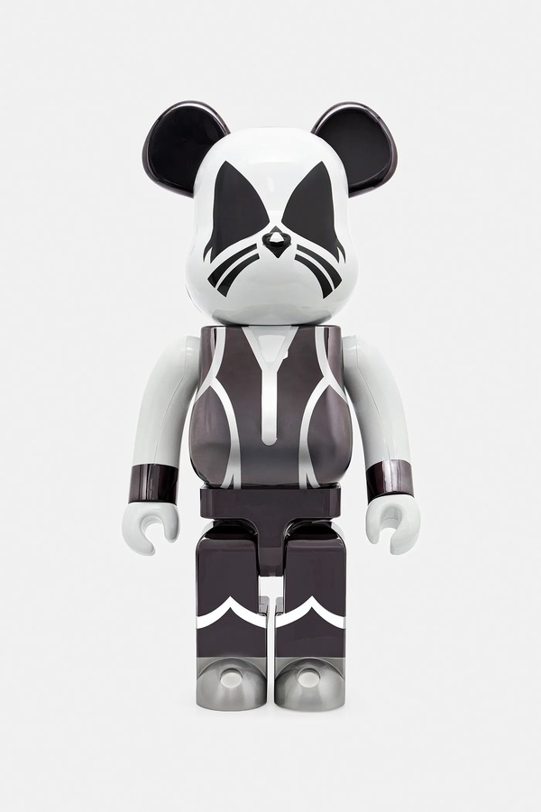 Декоративна фігурка Medicom Toy Be@rbrick KISS Catman Chrome Ver. 1000% колір сірий