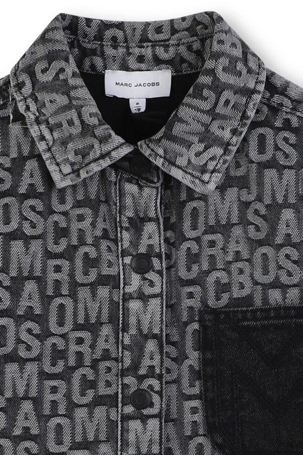 Дитяча джинсова сорочка MARC JACOBS колір чорний фото 3