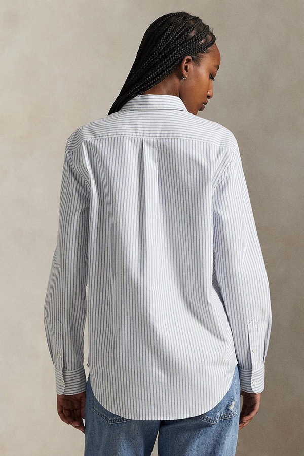Хлопковая рубашка Polo Ralph Lauren цвет фиолетовый