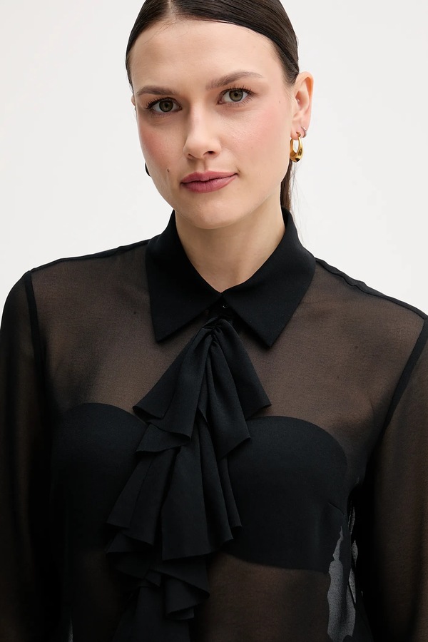 Сорочка Sisley колір чорний фото 4