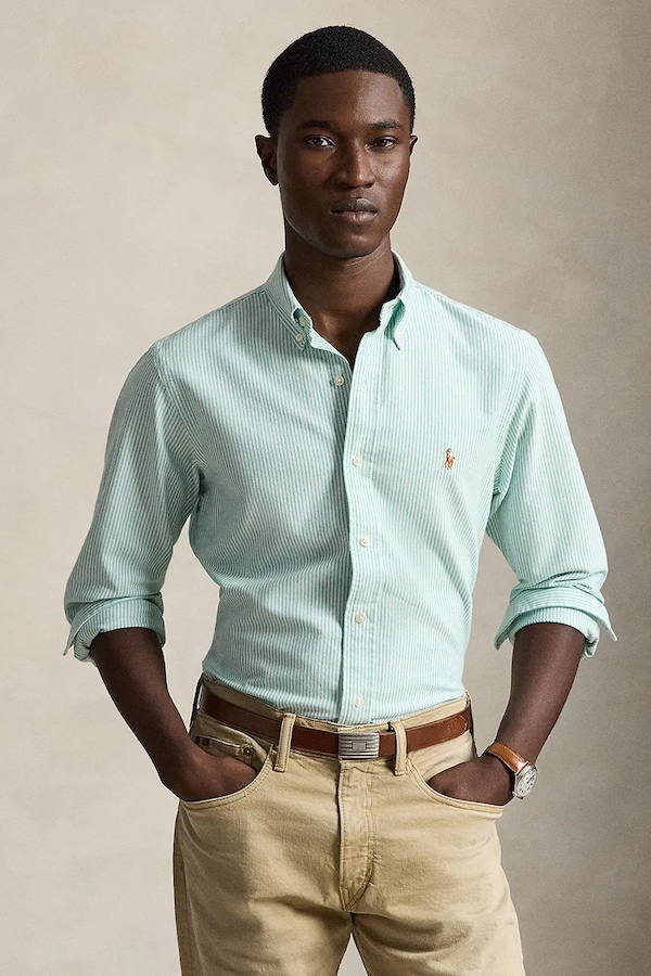 Рубашка мужская Polo Ralph Lauren цвет зеленый
