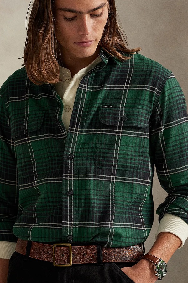 Сорочка Polo Ralph Lauren колір зелений фото 4