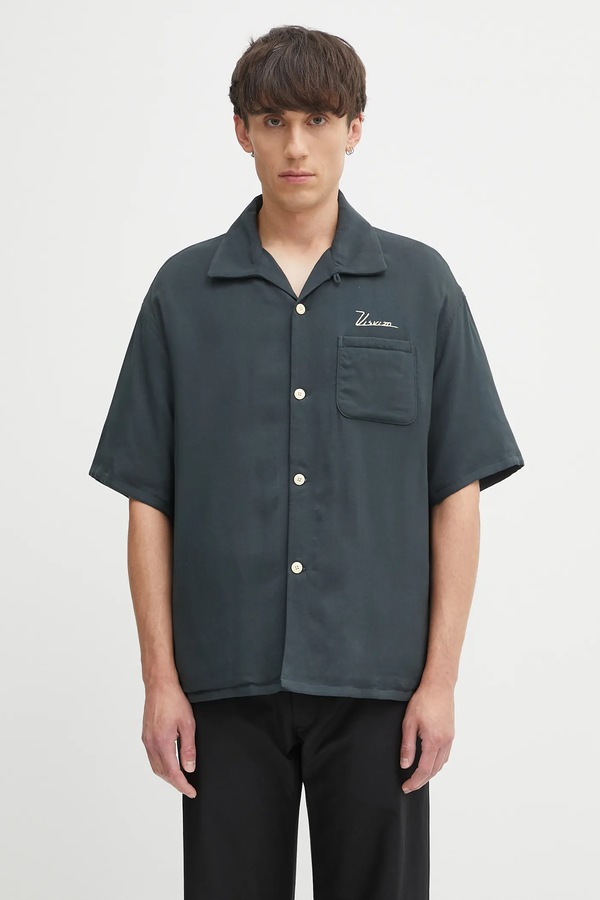 Сорочка Visvim grayson down колір чорний
