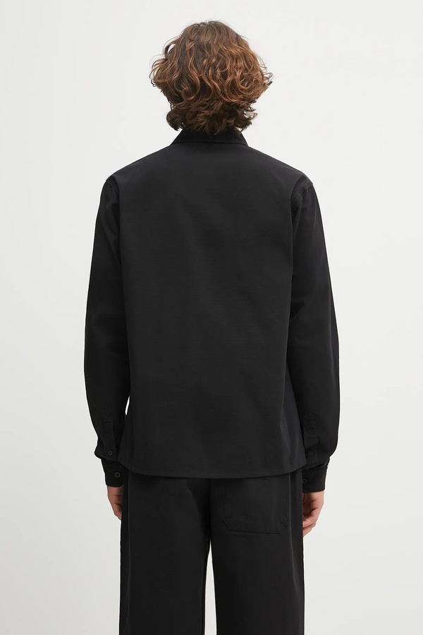 Бавовняна сорочка No Problemo Mini Problemo Work Shirt колір чорний фото 3