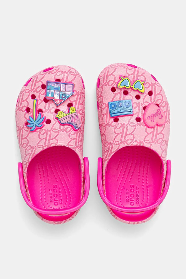 Детские шлепанцы Crocs CLASSIC MATTEL PINK BARBIE CLOG цвет розовый