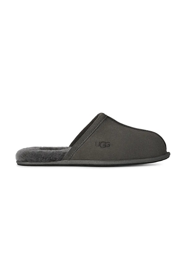 Замшеві капці UGG Scuff колір сірий