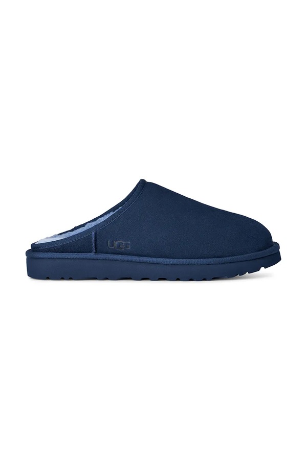 Замшевые тапочки UGG Classic Slip-On цвет синий