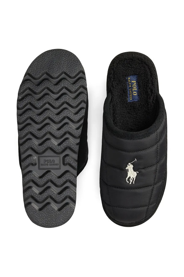 Тапочки Polo Ralph Lauren Reade Scuff Ii колір чорний фото 4