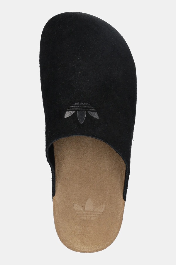 Замшеві шльопанці adidas Originals Adimule колір чорний фото 4