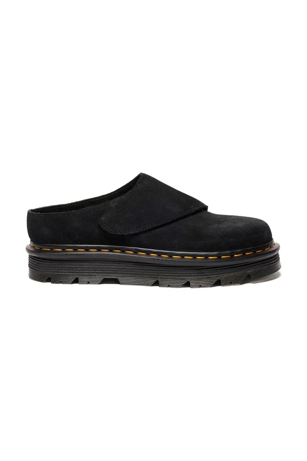 Замшеві шльопанці Dr. Martens ZebZag AnyWair Mule колір чорний