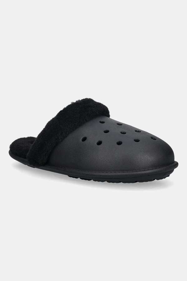 Тапочки Crocs Classic Fuzz Scuff колір чорний