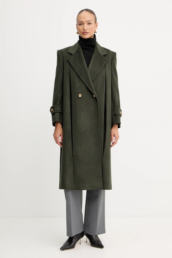 Вовняне пальто Weekend Max Mara SMALTO колір зелений