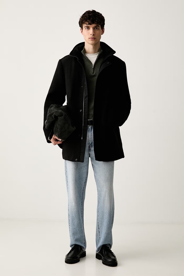 Пальто мужское с шерстью G-Star Garber Wool Trench цвет черный