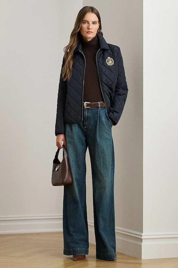 Стеганая куртка женская Lauren Ralph Lauren цвет темно-синий фото 2