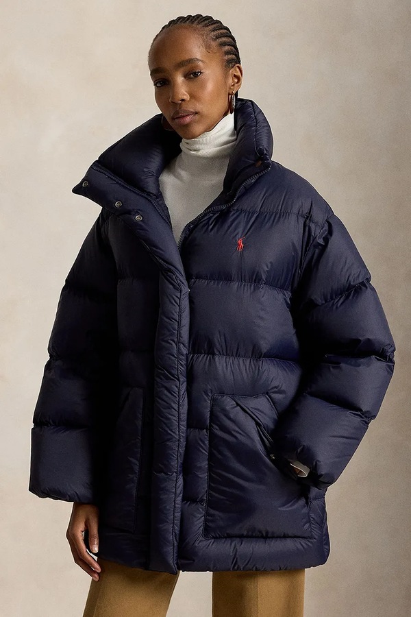 Пуховая куртка женская Polo Ralph Lauren цвет темно-синий фото 2