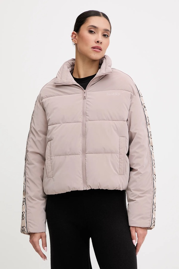 Коротка куртка жіноча Guess колір рожевий