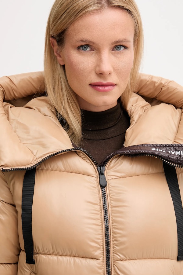 Довга куртка жіноча Save The Duck ISABEL колір бежевий фото 4