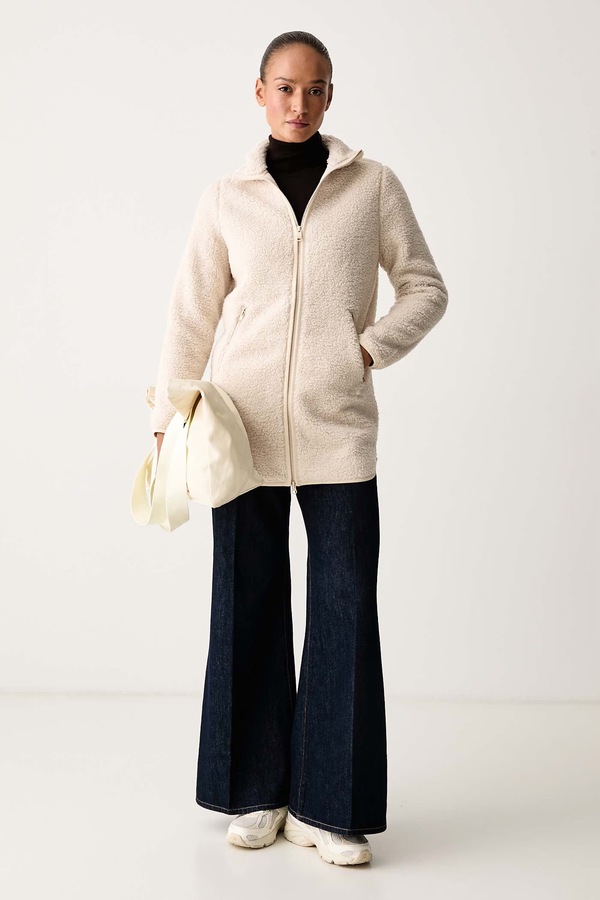 Кофта на застібці жіноча Jack Wolfskin HIGH CURL колір бежевий
