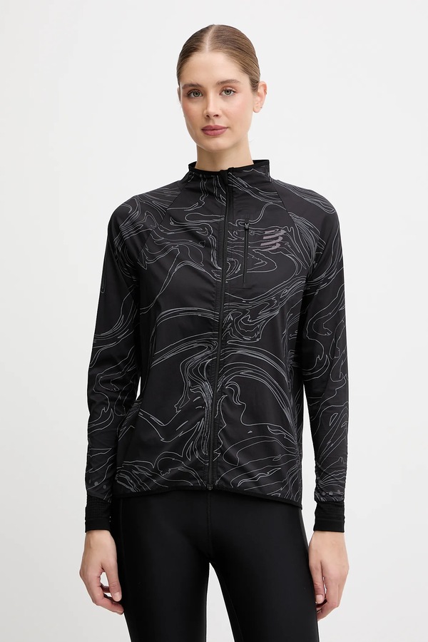 Куртка для тренувань Compressport Hurricane Windproof колір чорний