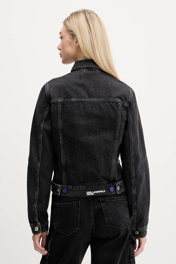 Джинсова куртка Karl Lagerfeld Jeans колір чорний фото 2