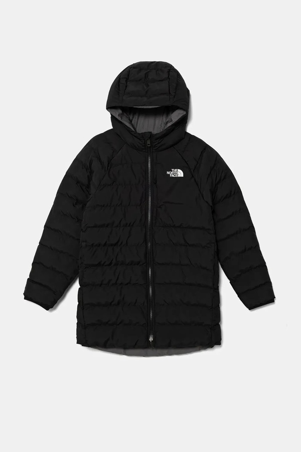 Дитяча двостороння куртка The North Face G REVERSIBLE PERRITO PARKA колір чорний